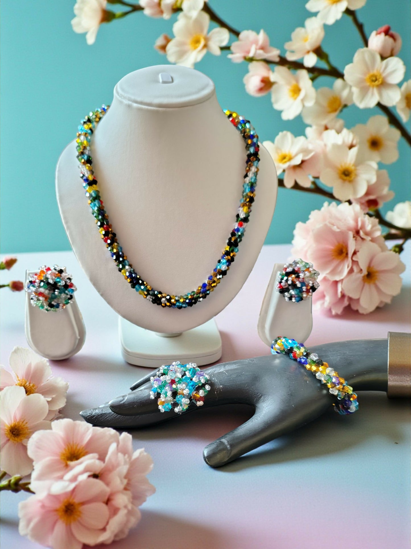 Inhanns Rangshine 4-In-1 Crystal Glam Set - Handmade - Multicolor - Distacart
