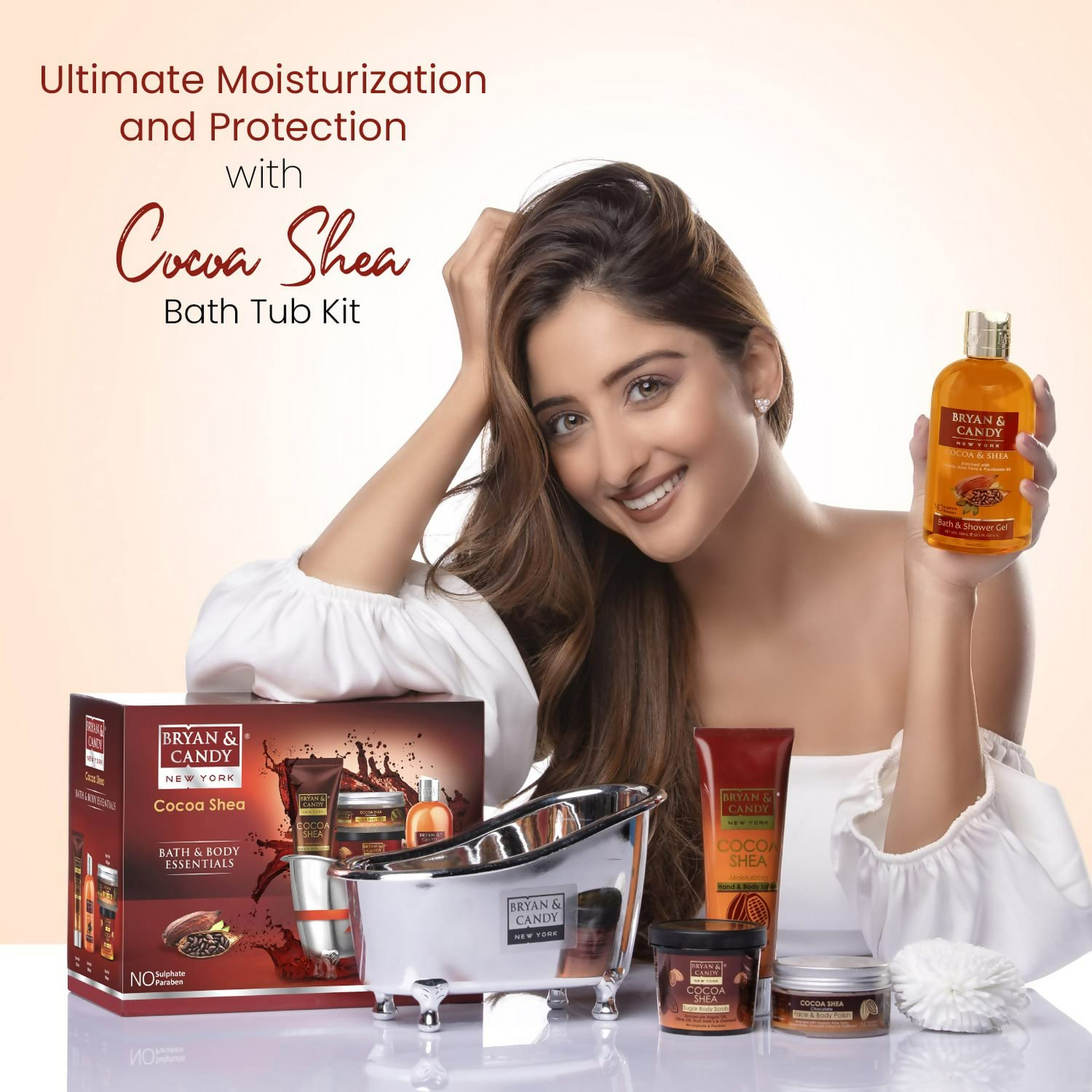 Bryan & Candy Cocoa Shea Bath Tub Collection Gift Set Kit - Distacart