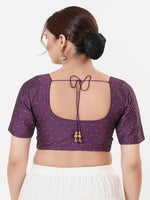 Thumbnail for Joban Fashion Wine Taffeta Silk Elbow Sleeveless Front Open Blouse