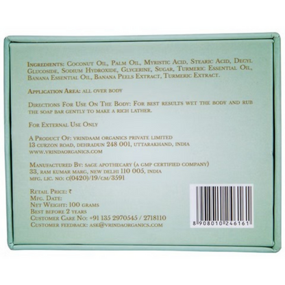 Vrinda Turmeric & Banana Soap - Dista