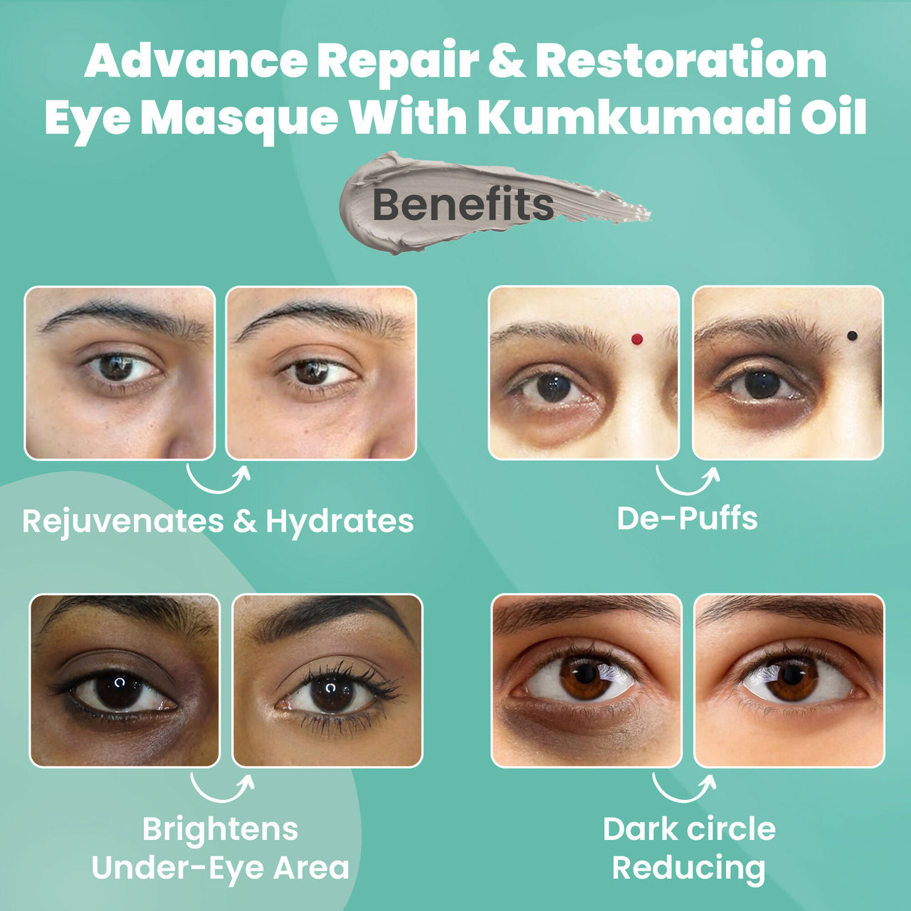 Wild Oak Advance Repair & Restoration Eye Masque - Distacart
