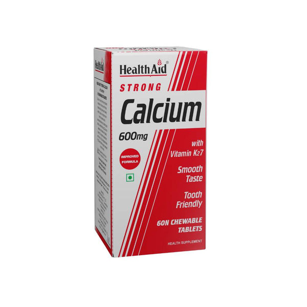 HealthAid Strong Calcium 600 mg Chewable Tablets - Distacart