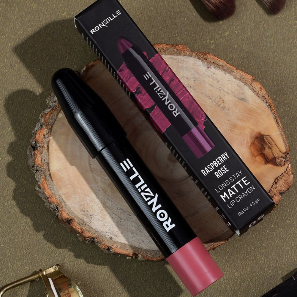 Ronzille Long Stay Matte Lip Crayon - Raspberry Rose - Dista