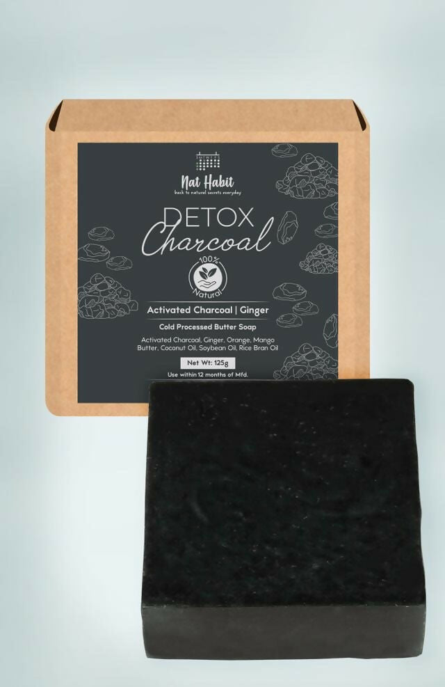 Nat Habit Cold Processed Detox Charcoal Soap - Distacart