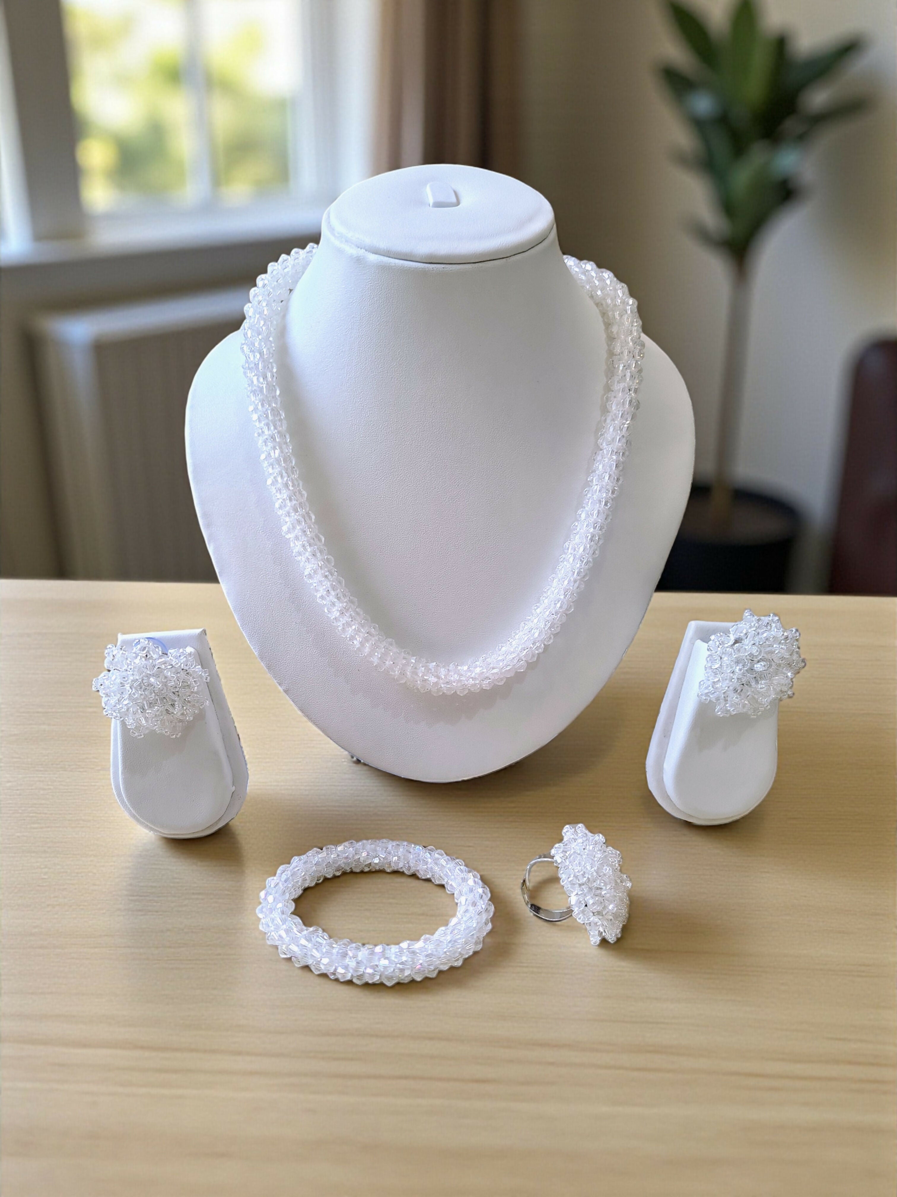 Inhanns Rangshine 4-In-1 Crystal Glam Set - Handmade - White - Distacart