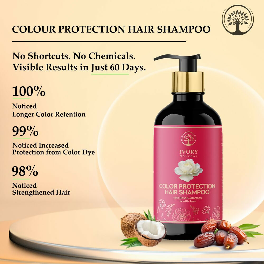 Ivory Natural Color Protection Hair Shampoo - Natural Solution For Coloured Hair - Distacart