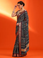 Thumbnail for NOZ2TOZ Women's Dola Silk Purple Printed Designer Saree With Blouse Piece - Distacart