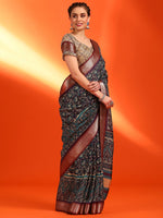Thumbnail for NOZ2TOZ Women's Dola Silk Purple Printed Designer Saree With Blouse Piece - Distacart