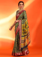 Thumbnail for NOZ2TOZ Women's Dola Silk Mustard Woven Design Designer Saree With Blouse Piece - Distacart