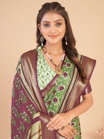 Thumbnail for NOZ2TOZ Women's Dola Silk Light Green Woven Design Designer Saree With Blouse Piece - Distacart