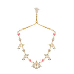 Thumbnail for Nuyug 22K Gold Plated Regal Enamel Bloom Pearl Drop Necklace