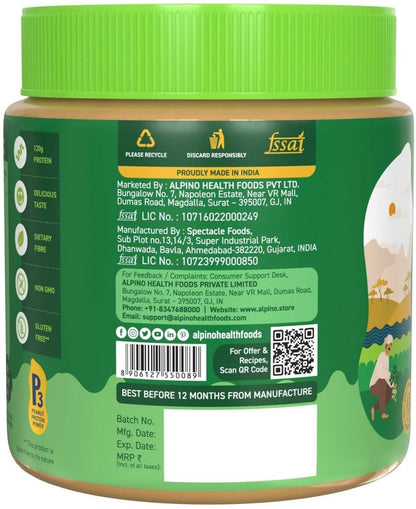 Alpino Natural Peanut Butter Smooth Unsweetened - Distacart