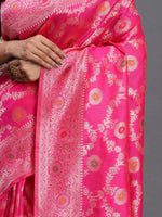 Thumbnail for Astita Banarasi Silk Pink Saree