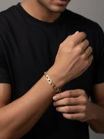 Thumbnail for NVR Men's Rose Gold Plated Cuff Bracelet - Distacart