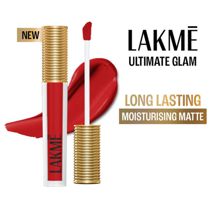 Lakme Ultimate Glam Matte Liquid Lipstick - Red Carpet - Distacart