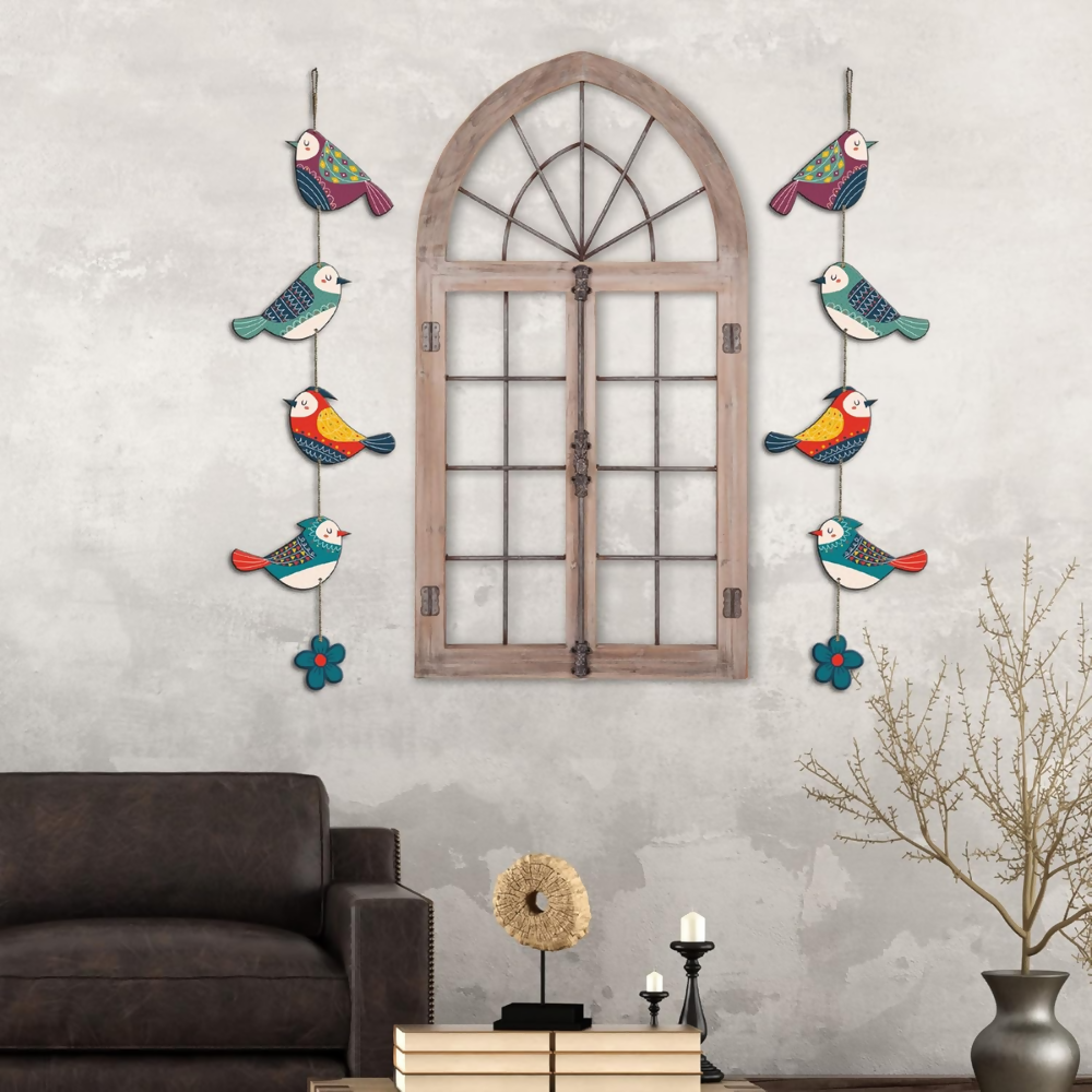 Artvibes Colorful Birds Decorative MDF Wooden Wall Art - Dista