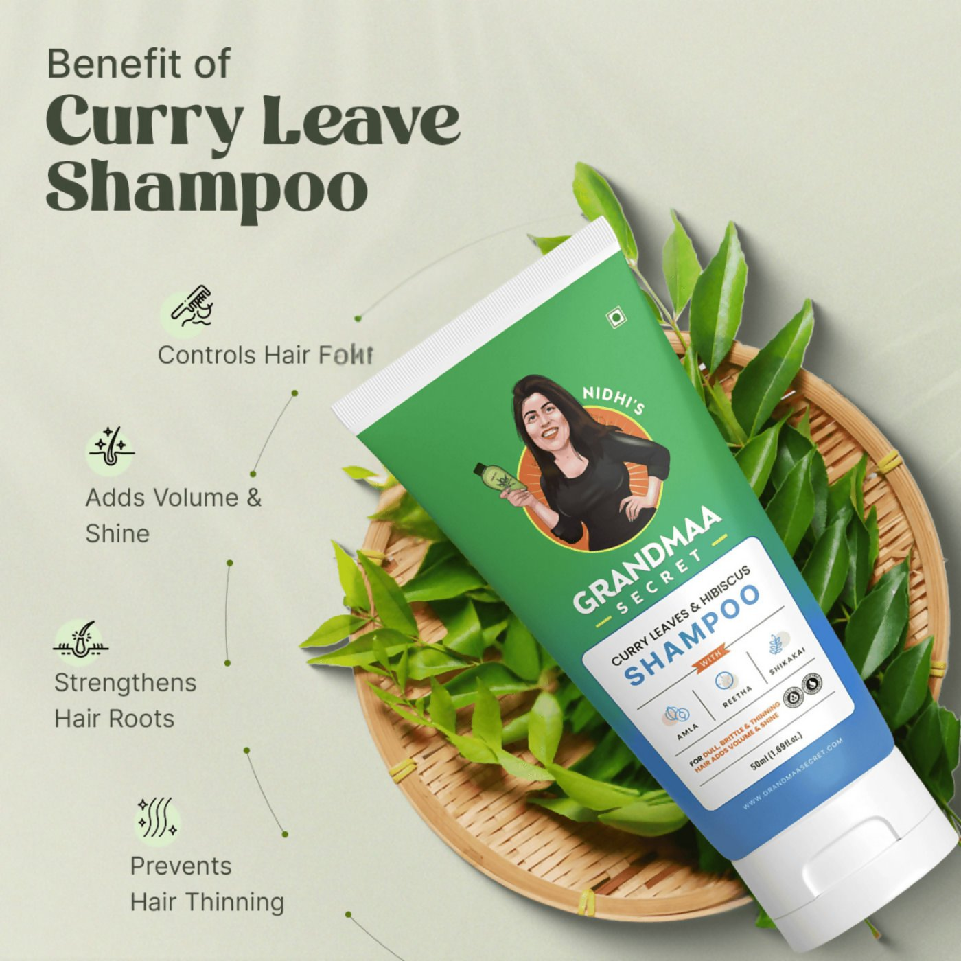 Nidhi'S Grandmaa Secret Curry Leaf & Hibiscus Shampoo