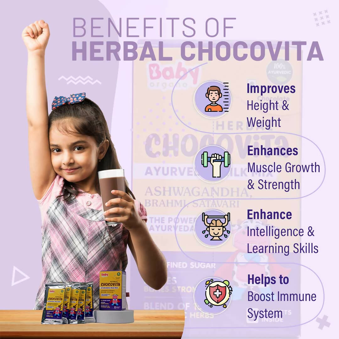 Babyorgano Herbal Chocovita Ayurvedic Milk Mix - Distacart