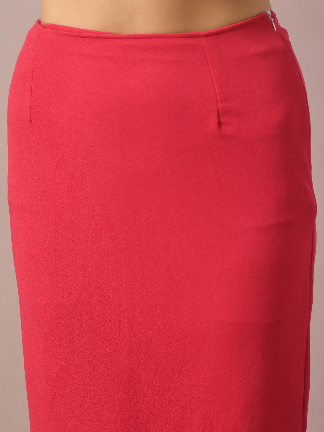 Myshka Women's Pink Solid Knee Length Party Embellished Skirts - Distacart