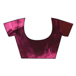 Thumbnail for Very Much Indian Fusion Cotton Tissue Shimmer Saree - Maroon - Distacart