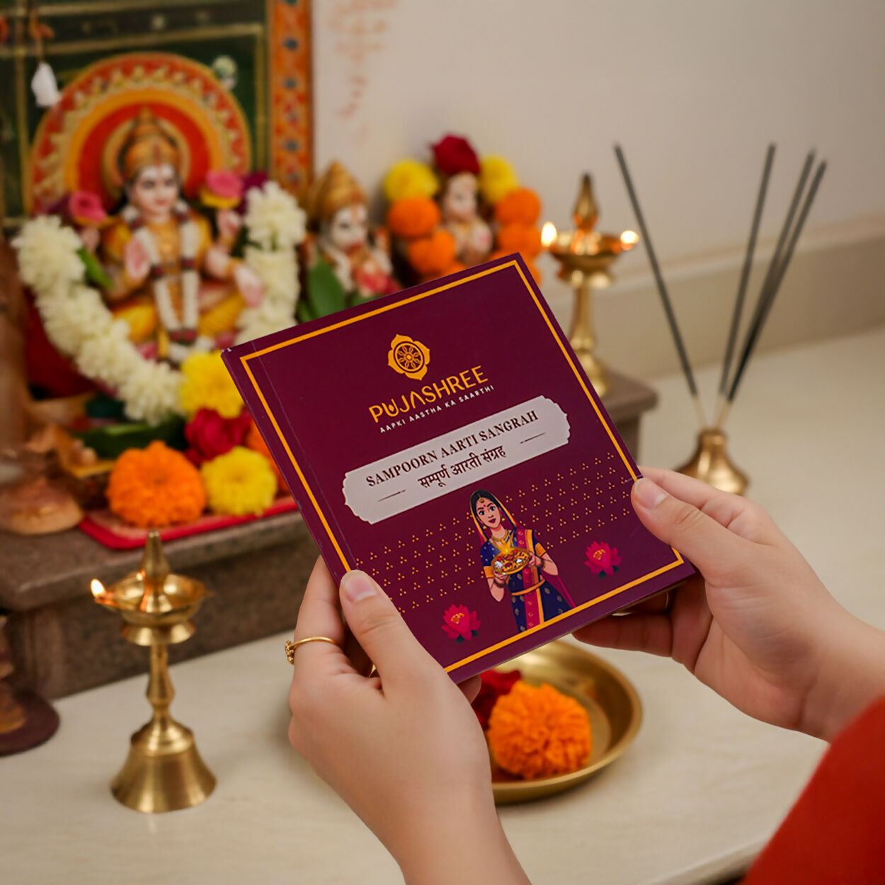 Pujashree Sampurna Aarti Book – Sacred Prayer Book For Devotion & Worship - Dista
