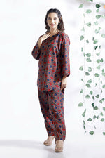 Thumbnail for Breathables Abstract Cotton Co-Ord Set – Red - Dista