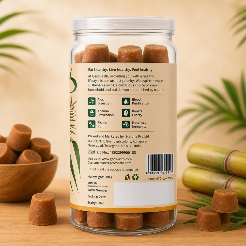 GeoSvasth Organic Jaggery Cubes - Dista