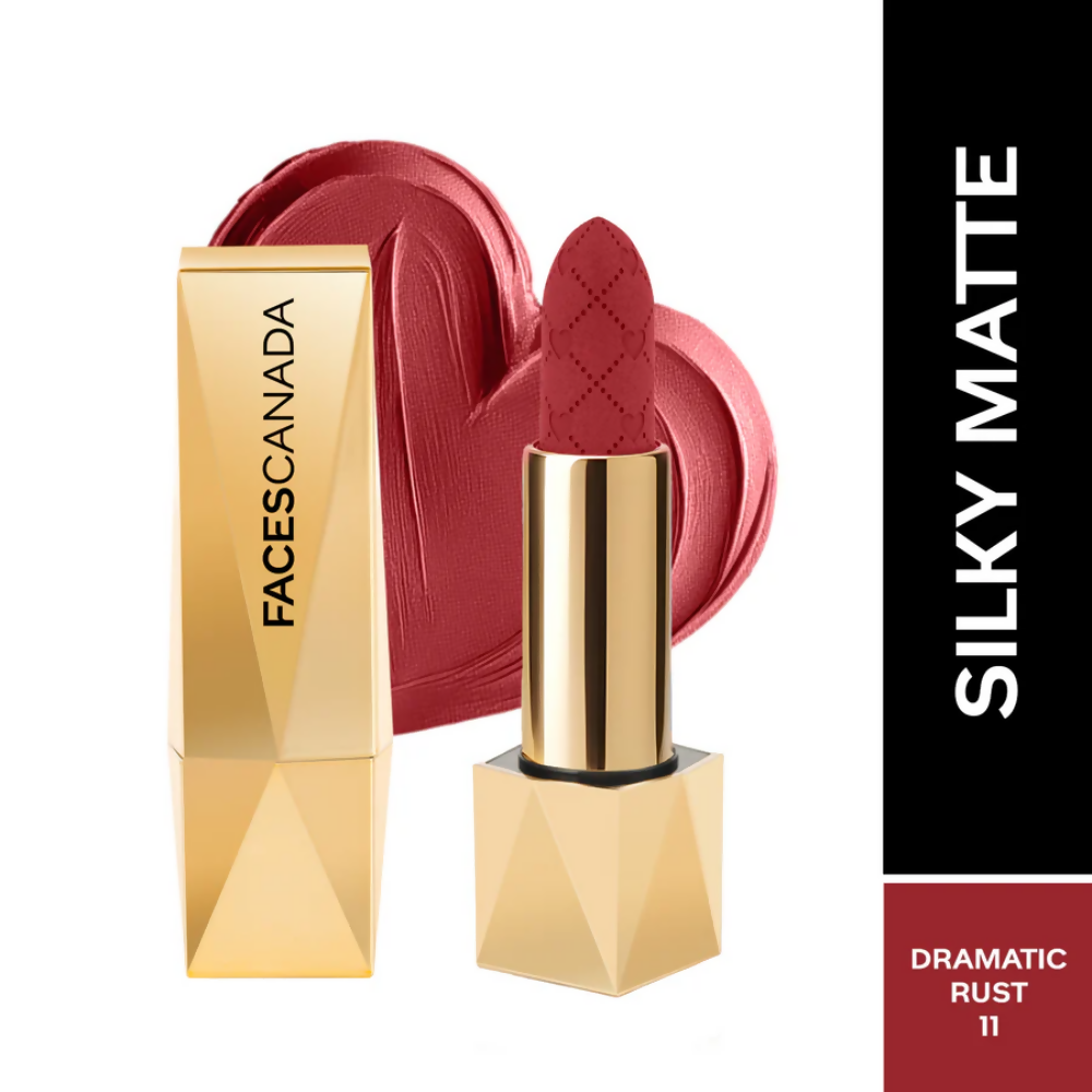 Faces Canada Comfy Silk Obsession Lipstick - Dramatic Rust 11 - Distacart