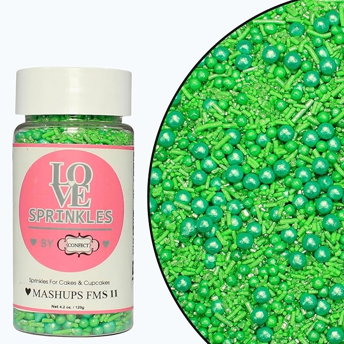 pea green sprinkles bottle for decoration bottle 100 g