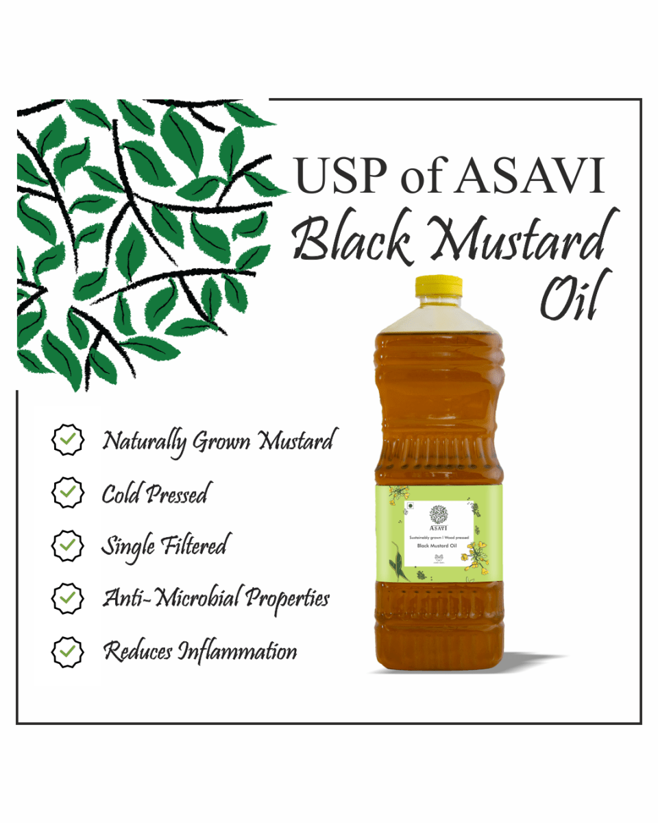 Asavi Cold Pressed Black Mustard Oil - Distacart