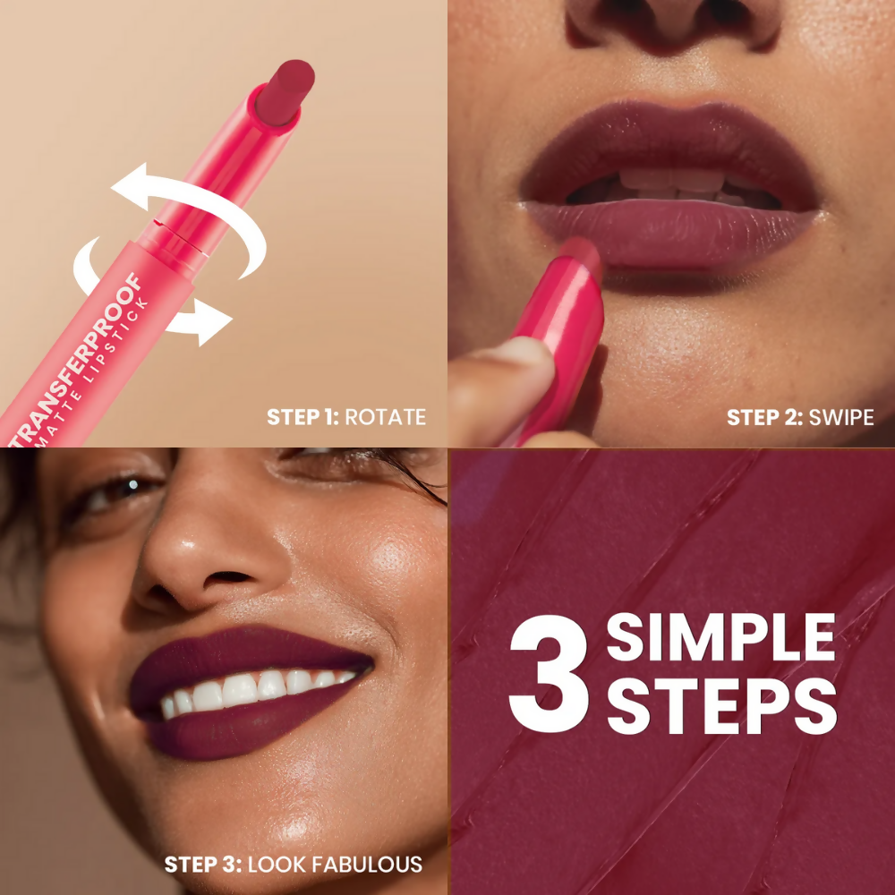 NY Bae Transfer-proof Matte Crayon Lipstick – Sangria 03 - Distacart