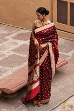 Thumbnail for Preksha Creation Indian Style Banarasi Soft Silk Women Saree - Red - Distacart