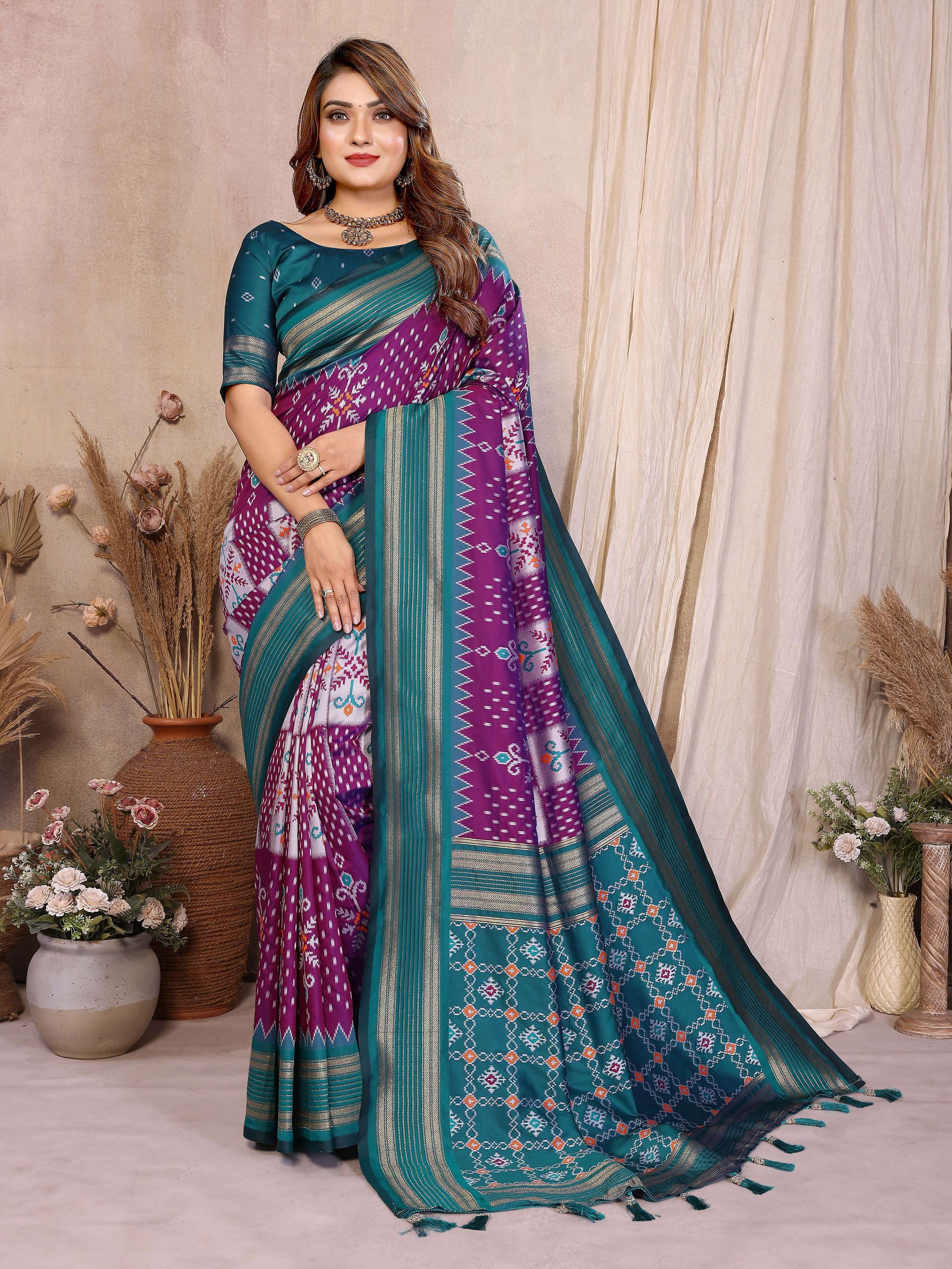Aastha Fashion Wine Soft Silk Weaving Saree - Distacart