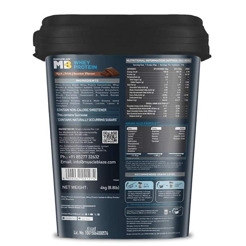 MuscleBlaze Whey Protein Richmilk Chocolate