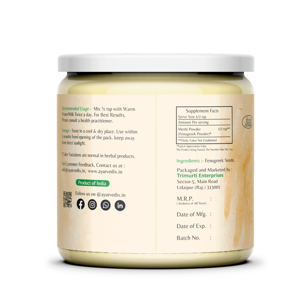 Ayurvedix Organic Fenugreek Seed Powder - Distacart