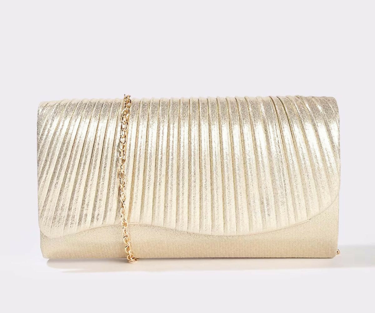 Joban Fashion Women Envelope Clutch With Chain Strap - Golden - Dista