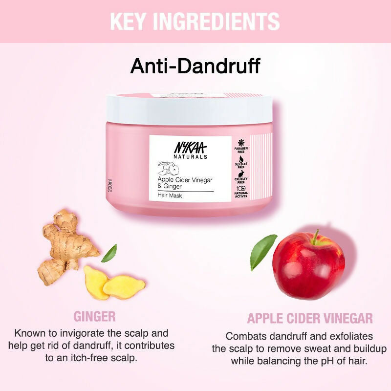 Nykaa Naturals Anti-Dandruff - Free Hair Mask With Apple Cider Vinegar & Ginger - Distacart