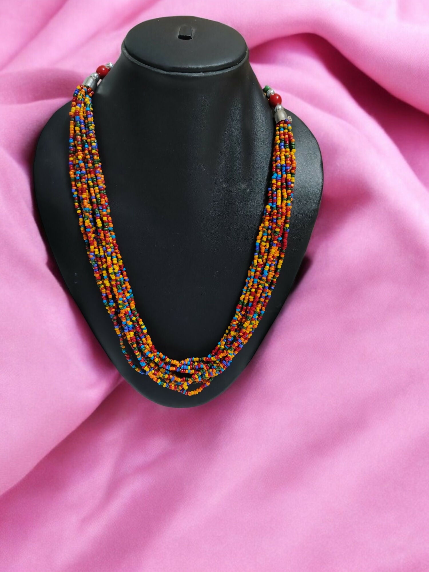 Inhanns Bloom Handmade Beaded Only Necklace - 12 Layers - Multicolor Necklace - Distacart