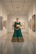 Thumbnail for Lehenga Mart Designer Indian Wedding Lehenga Choli-Green - Distacart