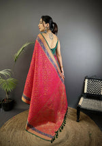 Thumbnail for Joban Fashion Hot Pink Patola Soft Silk Patola Saree - Distacart