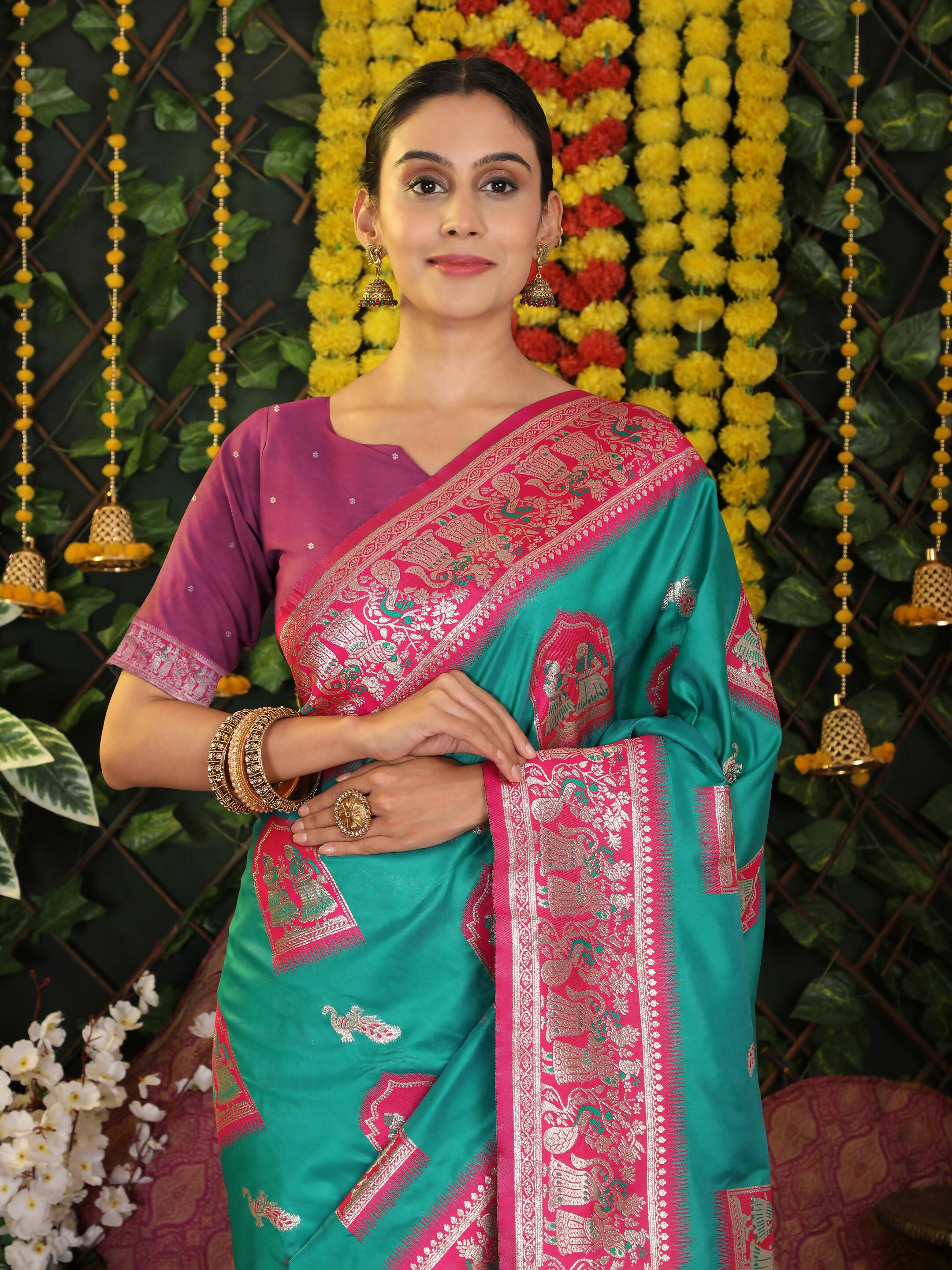 Astita Silk Sea Green Saree