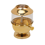 Thumbnail for Not Available Pure Brass Akhand Jyot Diya with Borosilicate Glass Cover - Dista
