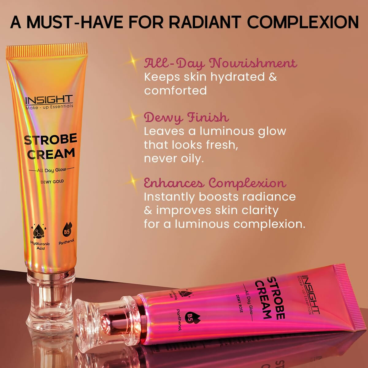 Insight Strobe Cream - Dewy Rose, Instant Radiance & Dewy Glow - Dista