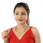 Thumbnail for AanyaCentric Gold-plated Mangalsutra & Ring Set - Distacart