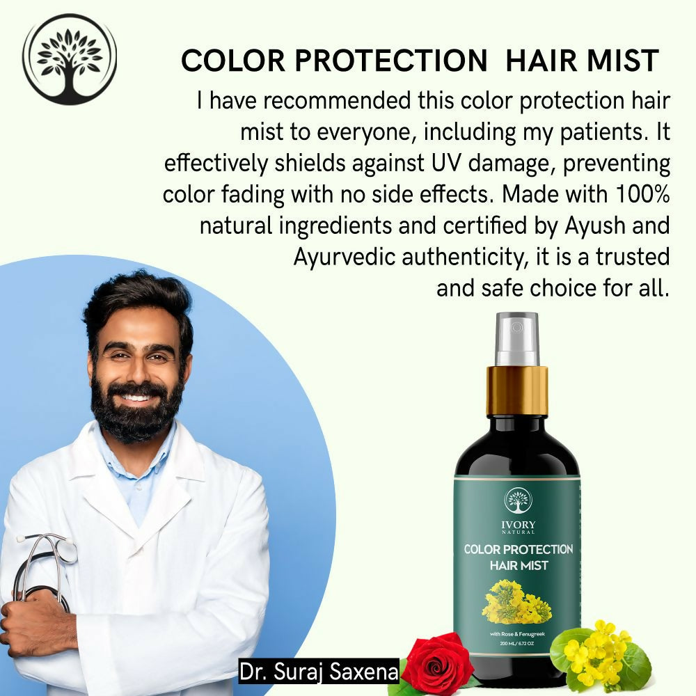 Ivory Natural Color Protection Hair Mist - Locks In Vibrant Hues, Adds Luminous Shine - Distacart