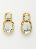 Thumbnail for NVR Women's Gold Kundan-Studded Necklace and Earrings with Mang Tikka - Distacart