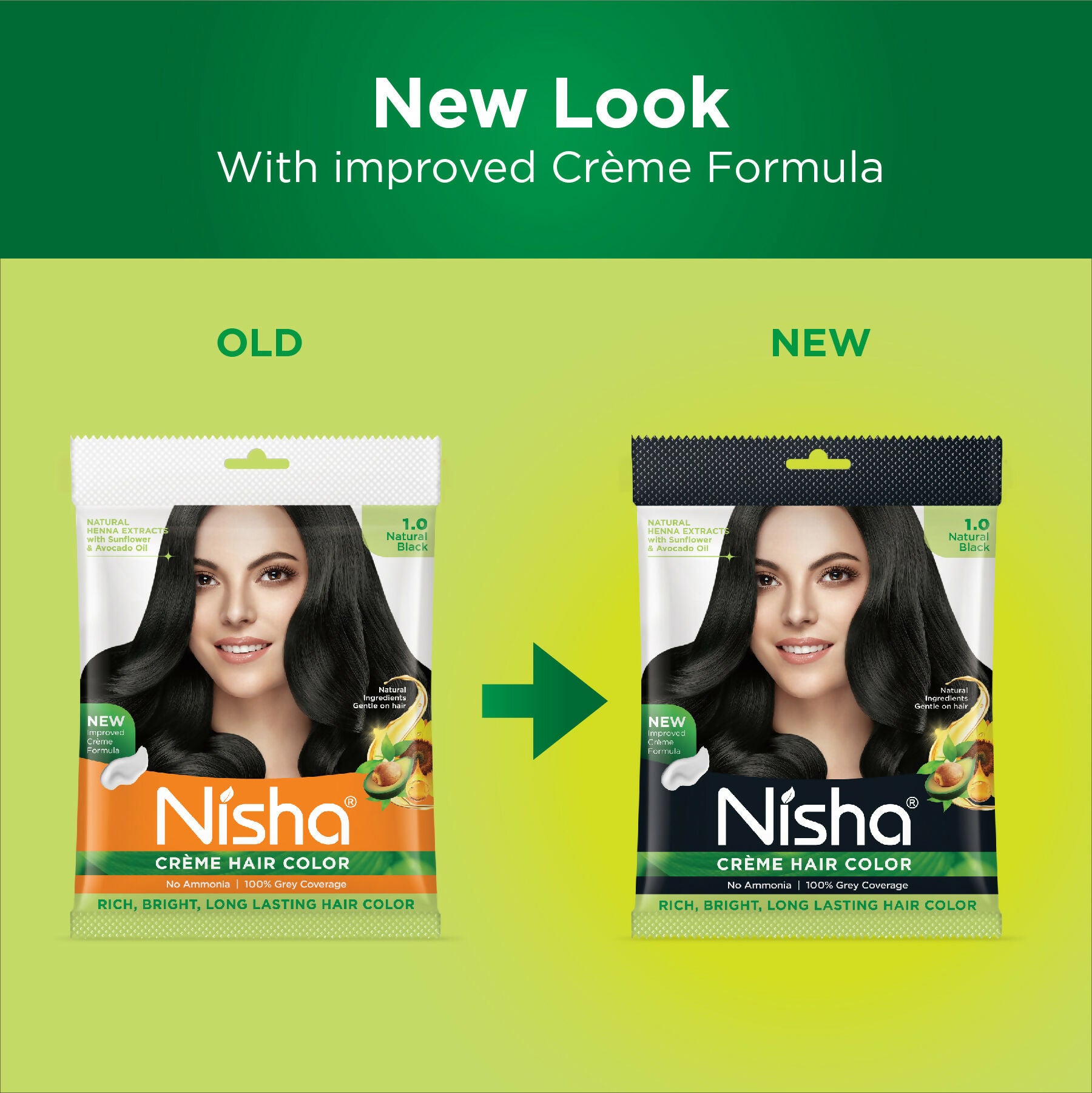 Nisha Creme Hair Color for Women - Natural Black - Distacart
