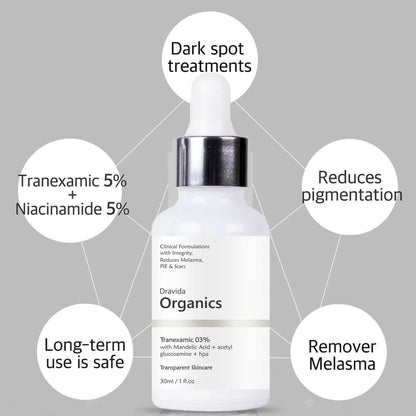 Dravida Organics 3% Tranexamic Acid Serum - Dista