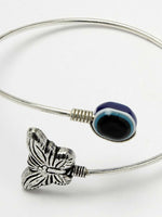 Thumbnail for NVR Women Rhodium Plated Evil Eye Kada Bracelet - Distacart
