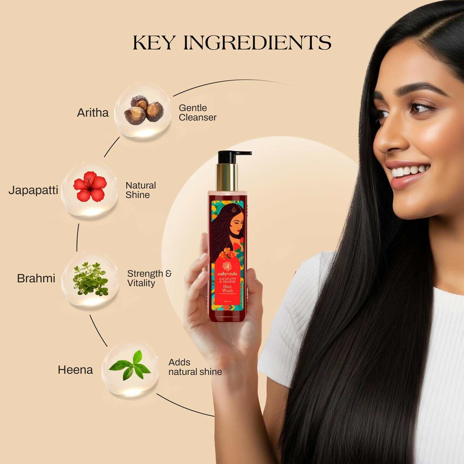 Ashpveda Ayurvedic Japapatti & Brahmi Hair Wash Shampoo